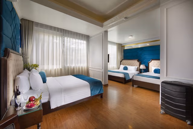 Royal Suite, City View (2 Double and 1 Single Bed)