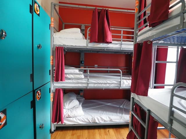 One bed in a 6 bed dorm