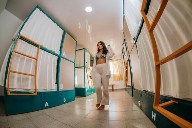 Bed in 8-Bed Mixed Dormitory Room with Private Bathroom