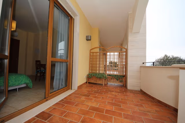Double Room, 1 Double Bed, Balcony, Garden View