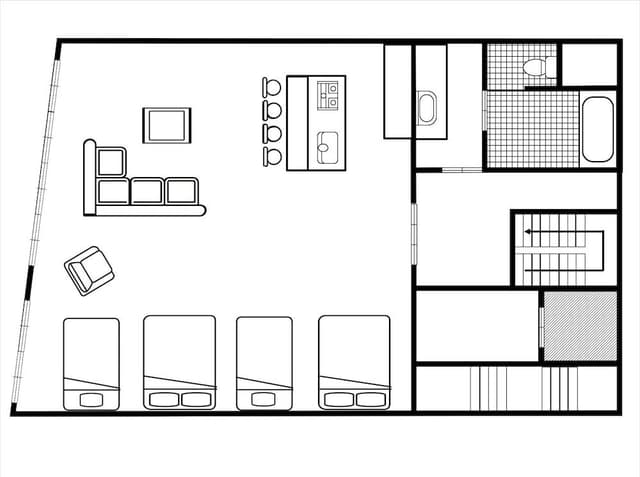 Luxury Studio, Multiple Beds, Kitchen