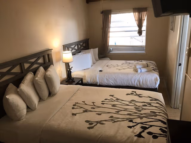 Room, 2 Double Beds and 1 Sofa bed, Kitchen, Courtyard view, 1st Floor