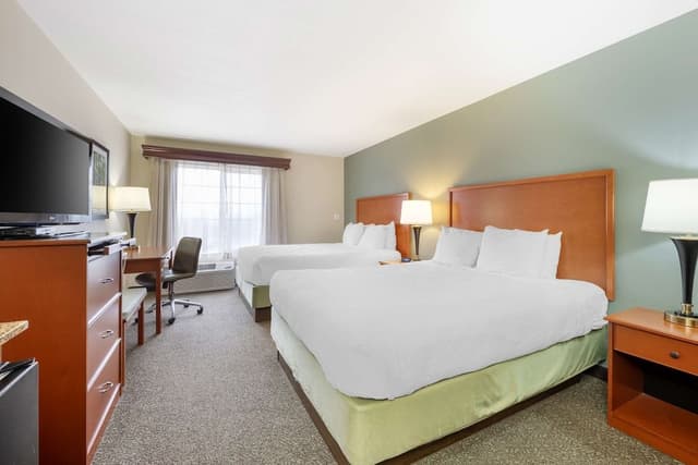 Standard Room, 2 Queen Beds, Non Smoking, Refrigerator & Microwave