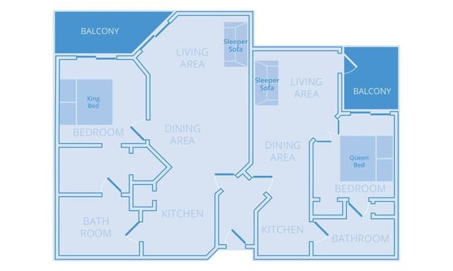 Deluxe Two Bedroom Suite with Pool View