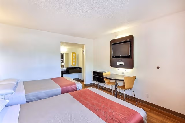 Standard Room, 2 Double Beds, Non Smoking, Refrigerator & Microwave
