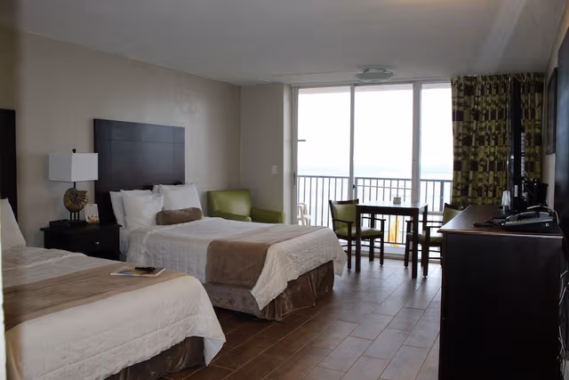 2 Double Beds, Oceanfront