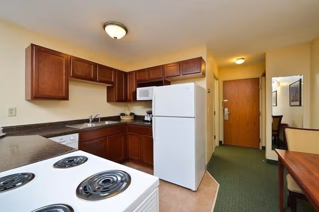 Suite, 1 Queen Bed, Kitchen, Lake View