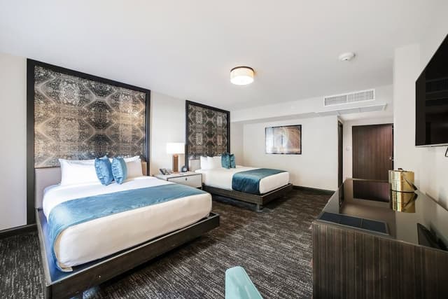 Standard Double Room, 2 Queen Beds, Private Bathroom (Self check-in)