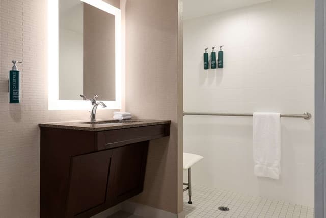 1 QUEEN BED MOBILITY ACCESSIBLE RI SHOWER