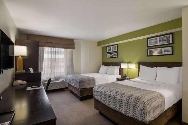 Standard Room, 2 Queen Beds, Non Smoking, Refrigerator & Microwave