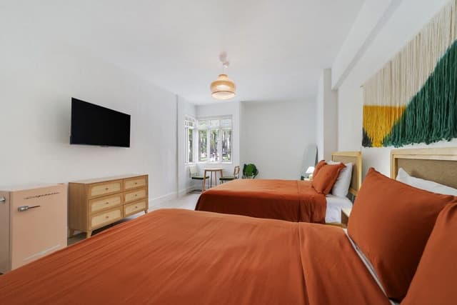 Standard Double Room, 2 Double Beds, Private Bathroom (Self check-in)