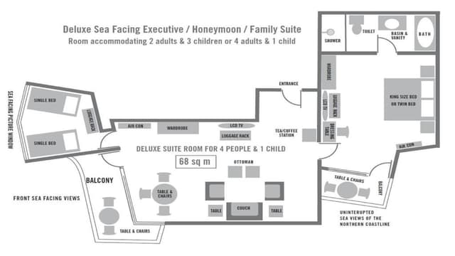Deluxe Executive Family Suite - Front Sea Facing