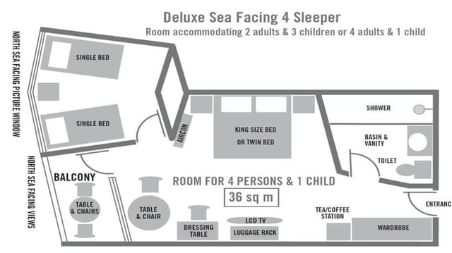 Deluxe Quadruple Room - Front Sea Facing