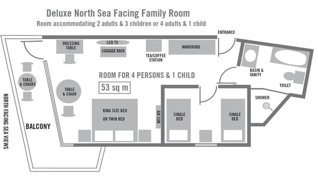 Deluxe Family Room - North Sea Facing