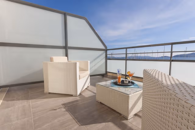 Chambre Double Privilège avec terrasse vue mer