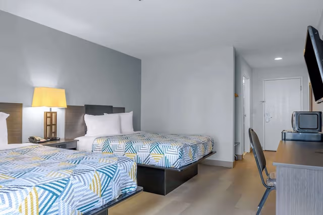 Standard Room, 2 Queen Beds, Non Smoking, Refrigerator & Microwave