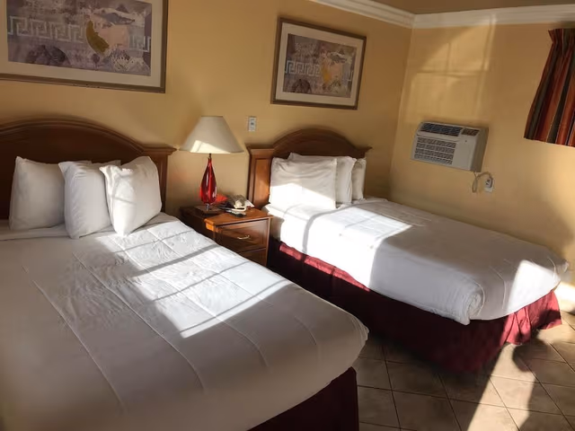 Comfort Double Room, 2 Double Beds with Microwave and Refrigerator