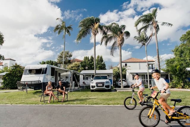 Premium Powered Site - with Shared Bathroom. Bring your own Caravan or Tent