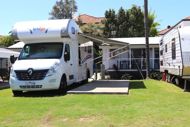 Premium Powered Site - with Shared Bathroom. Bring your own Caravan or Tent