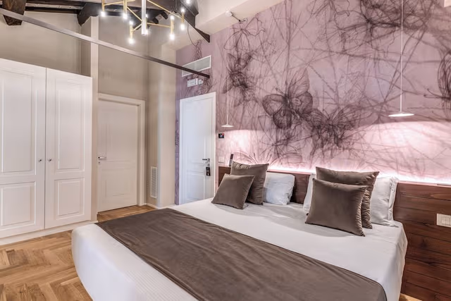 Quadruple room with private terrace on the fifth floor in the separate building