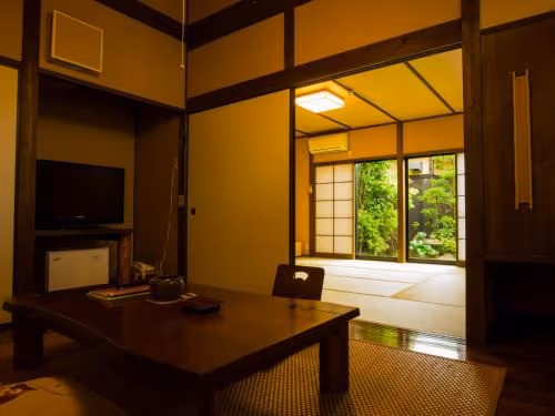 Annex Japanese Style Room with 6 and 10 Tatami and Cypress Indoor Bath