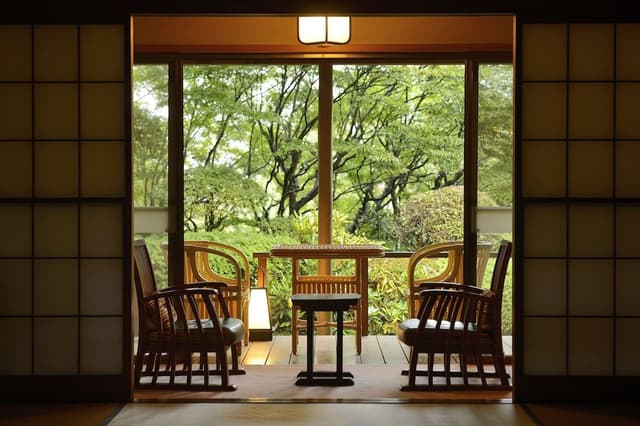 Japanese Style House with Open Air Bath Annex Building, Meals at Room