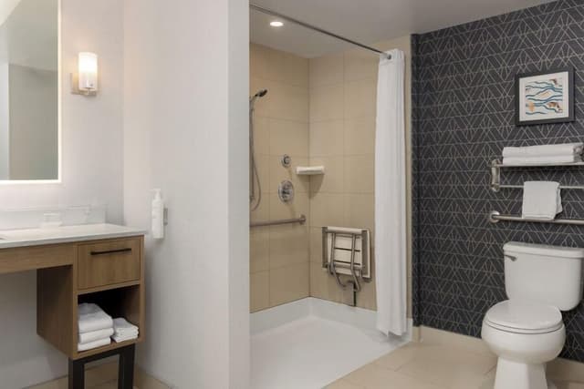 Suite, 1 King Bed, Accessible (Mobility & Hearing, Roll-in Shower)