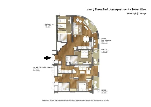 Deluxe Three-Bedroom Apartment with Tower Bridge View