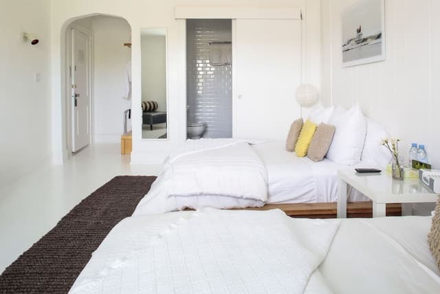 Double Room, 2 Double Beds, Garden View