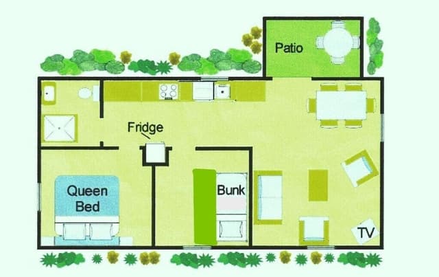 Family Chalet, 2 Bedrooms, Patio, Garden View (Chalet)
