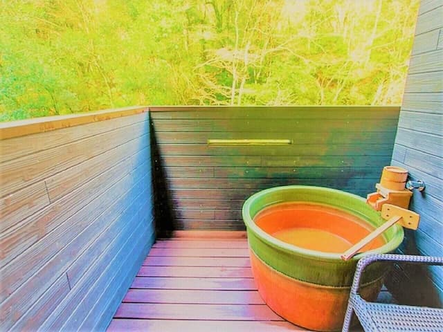 Traditional-Western style Jr Suite Room with open-air bath, Smoking