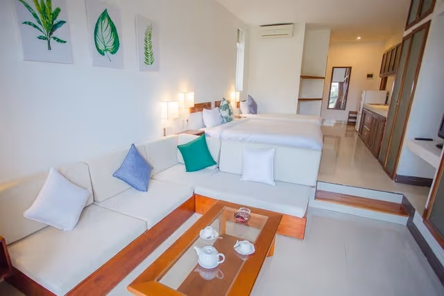 Deluxe Studio Triple, Rice Fields & Pool View