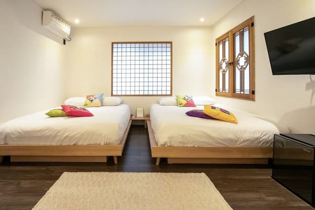 Luxury Quadruple Room, 2 Queen Beds, Private bathroom outside the room