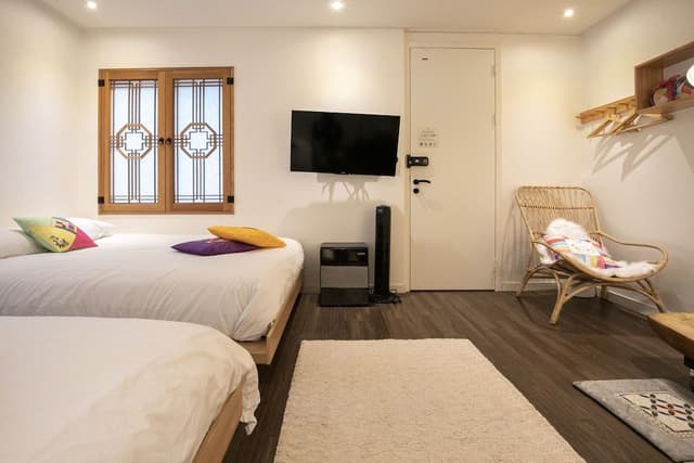 Luxury Quadruple Room, 2 Queen Beds, Private bathroom outside the room