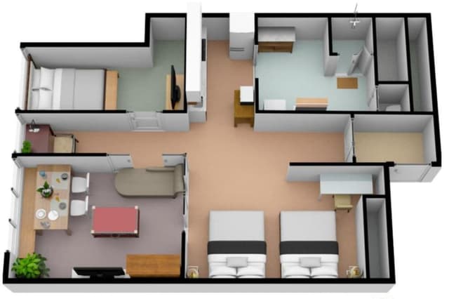 Deluxe Room, 1 Bedroom, Kitchen, City View