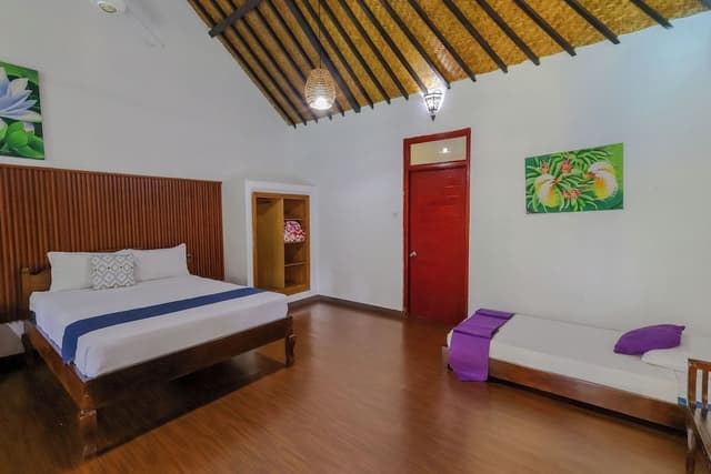 Family Room (1 Double bed & 2 Single bed) with pool view