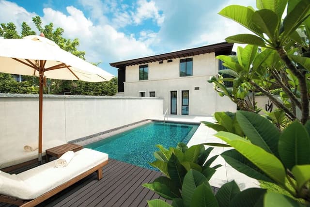 Duplex One Bedroom Pool, 1 Bedroom Villa, 1 King, Sofa Bed, Garden View, Balcony