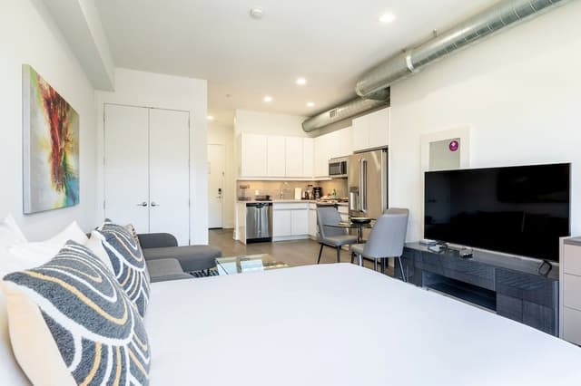 Studio, 1 Queen Bed with Sofa bed, Kitchen