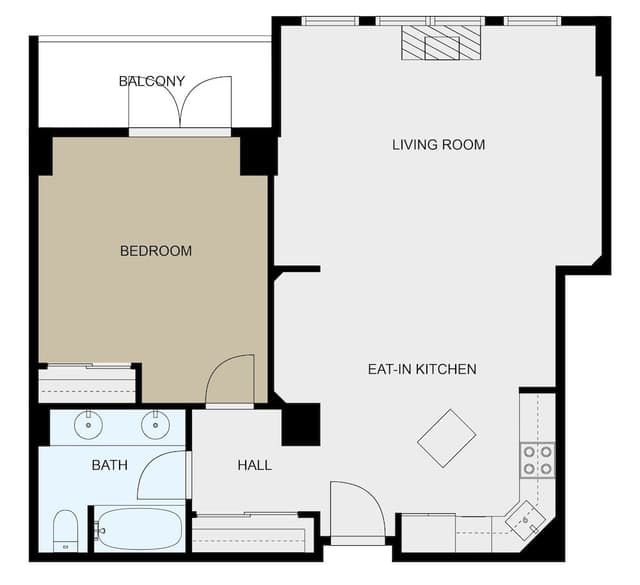 Condo, 1 Bedroom (1 Bath)