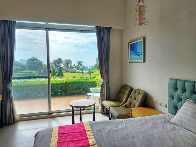 Family Quadruple Room, 2 Double Beds, Balcony, Garden Area