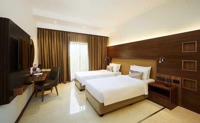 Deluxe twin room with complimentary airport transfers