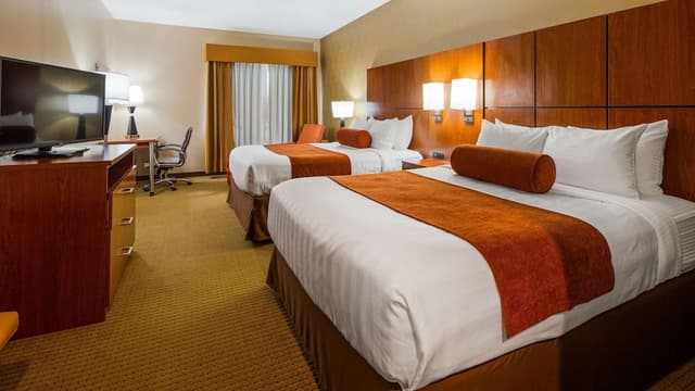 Standard Room, 2 Queen Beds, Non Smoking, Refrigerator & Microwave