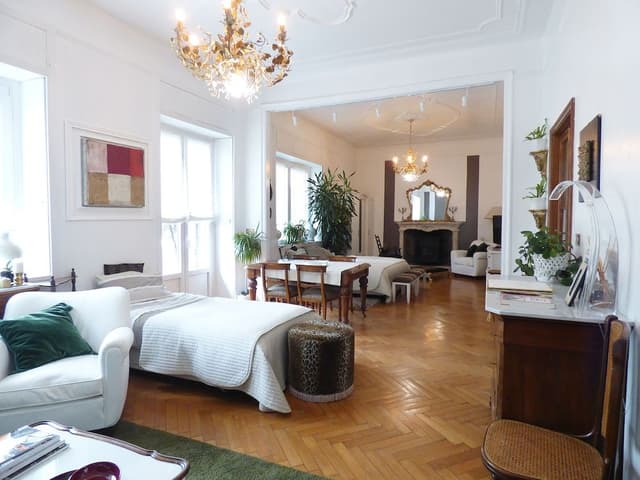 Superior Apartment, Fireplace, Garden View