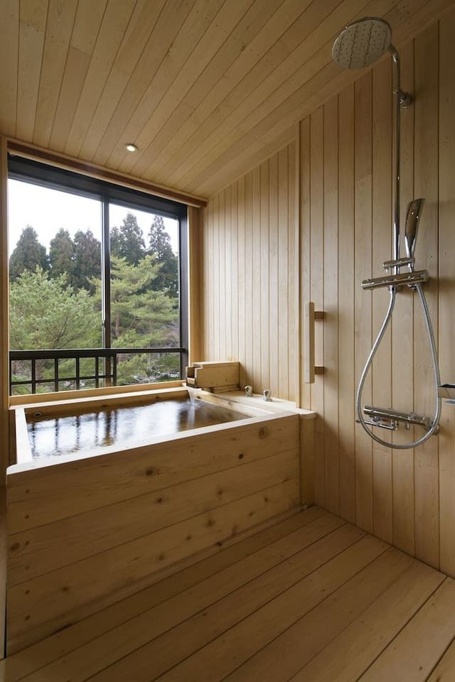 Azumashi Japanese style room with indoor bath