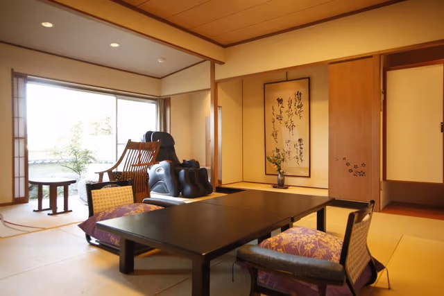 Japanese Western Style Suite with Open-Air Bath "Hokiboshi", with 2 Semi-double Beds