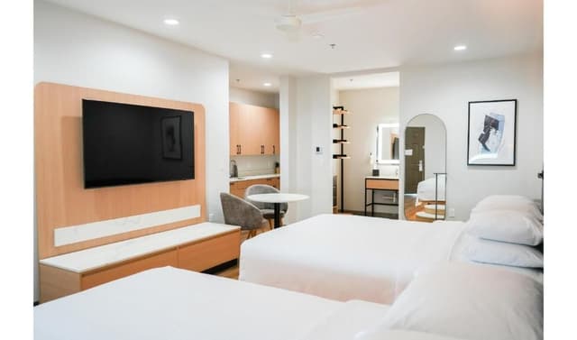 Premium Kitchenette Room with Two Queen Beds- Wheelchair Accessible