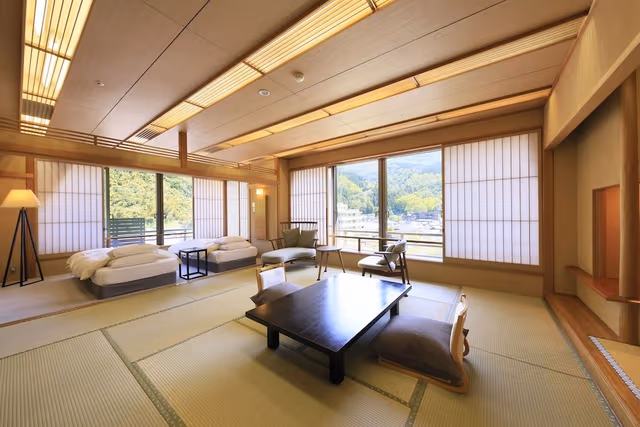 Japanese Western-style room private hot spring bath, Non Smoking