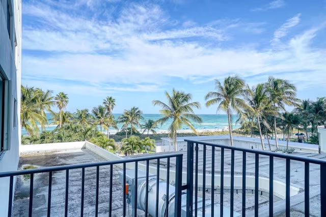 Executive Studio Suite, 2 Double Beds, Kitchenette, Beach View