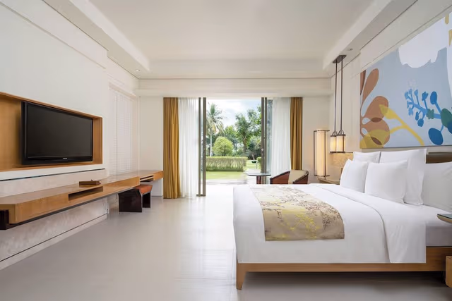Family Room, 1 Double Bed, Balcony, Garden View