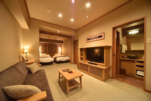 Twin Room A with Private Hot Spring, Non Smoking, 【River View】